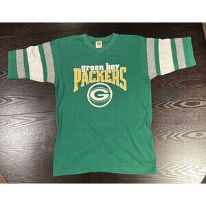 Vintage 1980s Logo 7 NFL Green Bay Packers  Graphic T Shirt Sz M